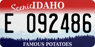 ID license plate E092486