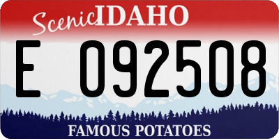 ID license plate E092508