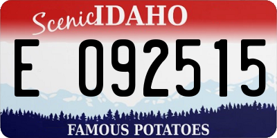 ID license plate E092515