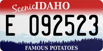 ID license plate E092523