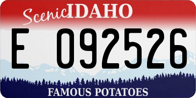 ID license plate E092526