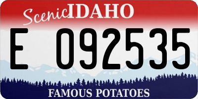 ID license plate E092535