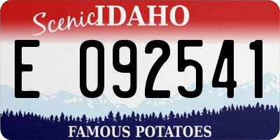ID license plate E092541