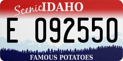 ID license plate E092550