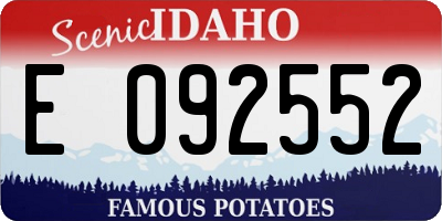 ID license plate E092552