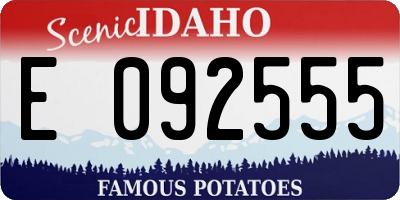 ID license plate E092555