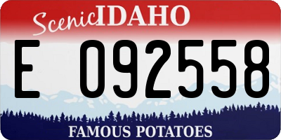 ID license plate E092558