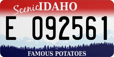 ID license plate E092561