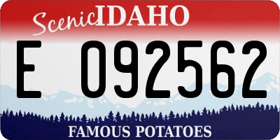 ID license plate E092562