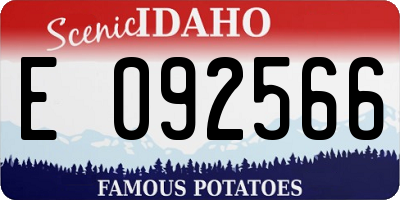 ID license plate E092566