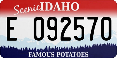 ID license plate E092570