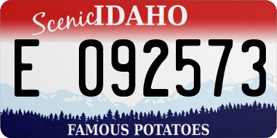 ID license plate E092573