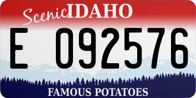ID license plate E092576