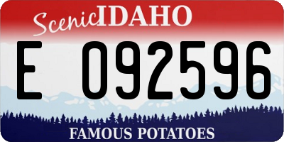 ID license plate E092596