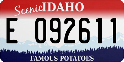 ID license plate E092611