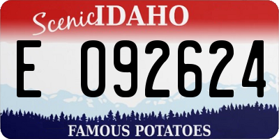 ID license plate E092624