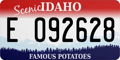 ID license plate E092628