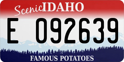 ID license plate E092639