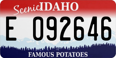 ID license plate E092646