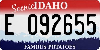 ID license plate E092655