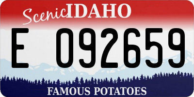 ID license plate E092659
