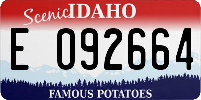 ID license plate E092664