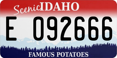 ID license plate E092666