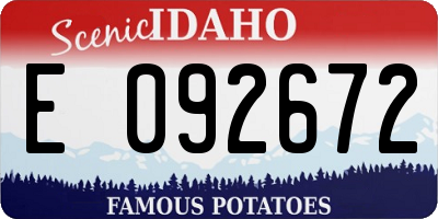 ID license plate E092672