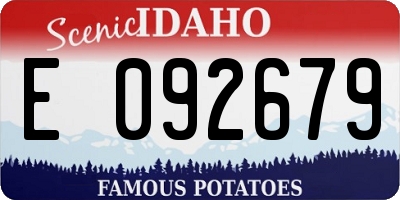 ID license plate E092679