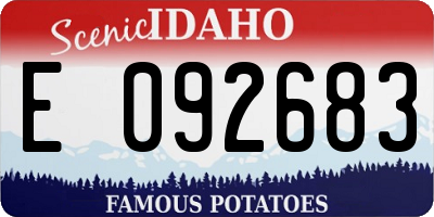 ID license plate E092683