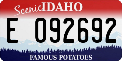 ID license plate E092692