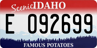 ID license plate E092699