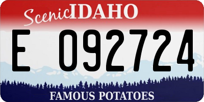 ID license plate E092724