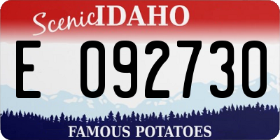 ID license plate E092730