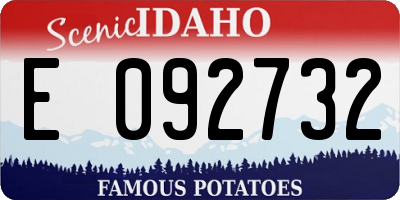ID license plate E092732