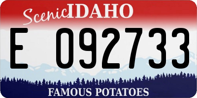 ID license plate E092733
