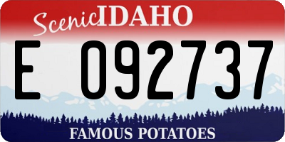 ID license plate E092737