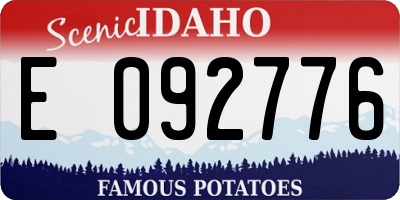 ID license plate E092776