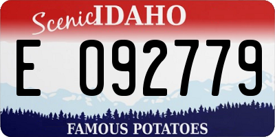 ID license plate E092779