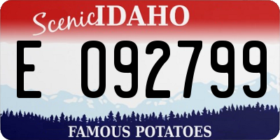 ID license plate E092799