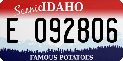 ID license plate E092806