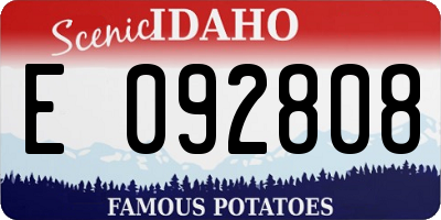 ID license plate E092808