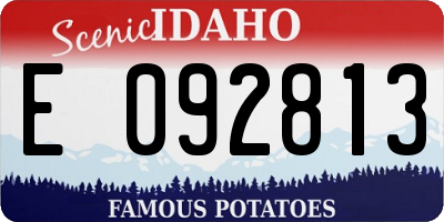 ID license plate E092813