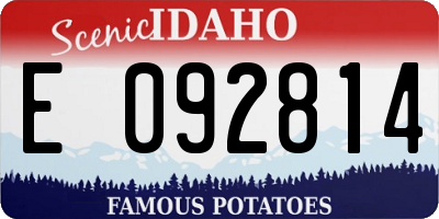 ID license plate E092814