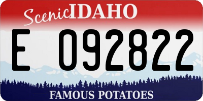 ID license plate E092822