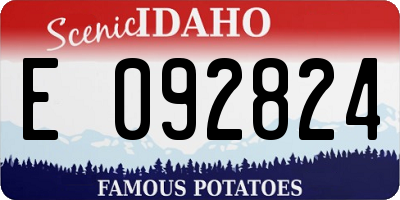 ID license plate E092824