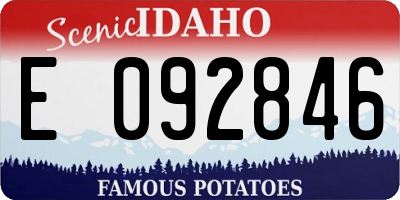 ID license plate E092846