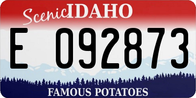ID license plate E092873