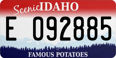 ID license plate E092885