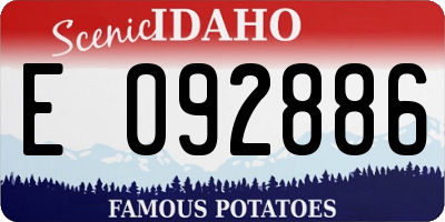 ID license plate E092886